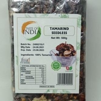 

] TAMARIND SEEDLESS TASTE OF INDIA 500G / Asam Jawa