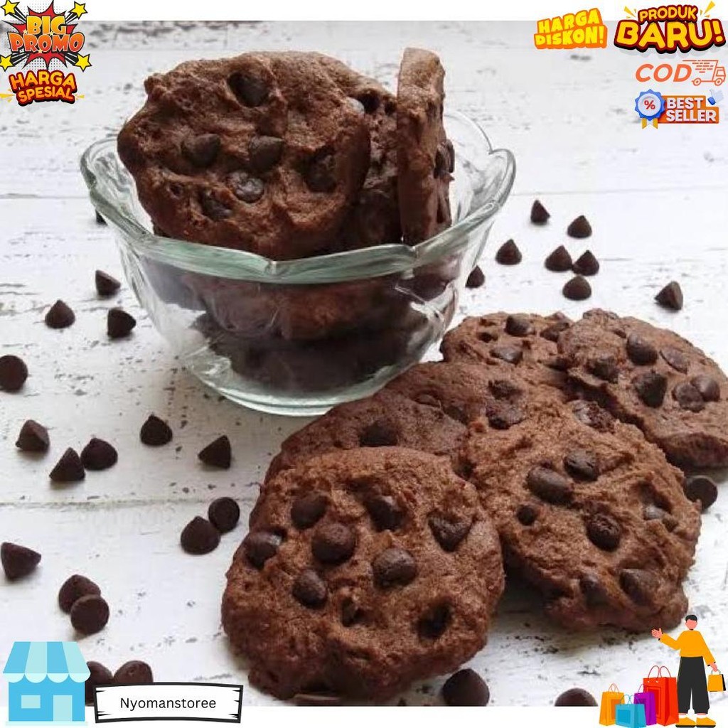 

Kue Chocochips Double Coklat Toples D Promo Puncak