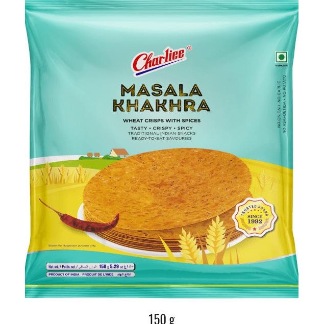 

hanya disini] Kerupuk India CHARLIEE MASALA KHAKHRA 150gr / Namkeen / Snack India
