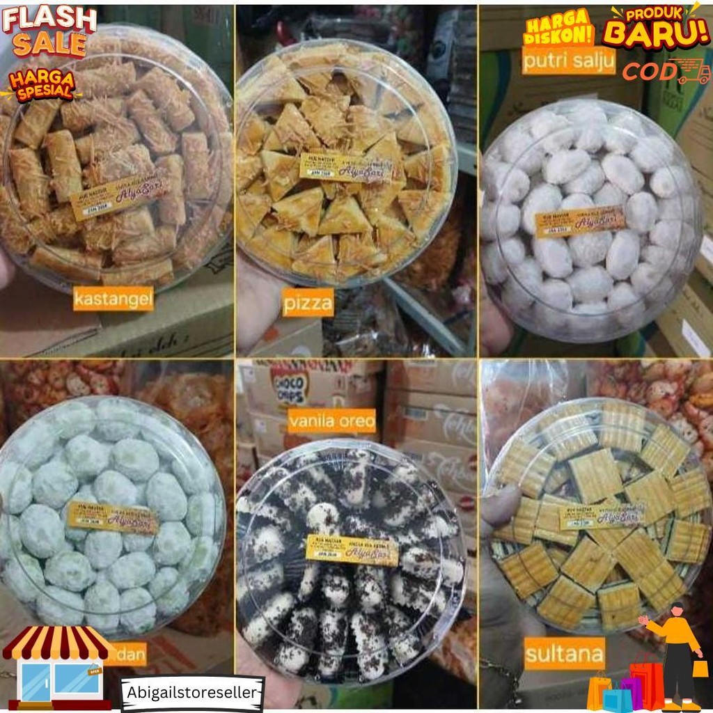 

Aneka Kue Kering Alya Sari Berat 400-500Gr D Gratis Ongkir