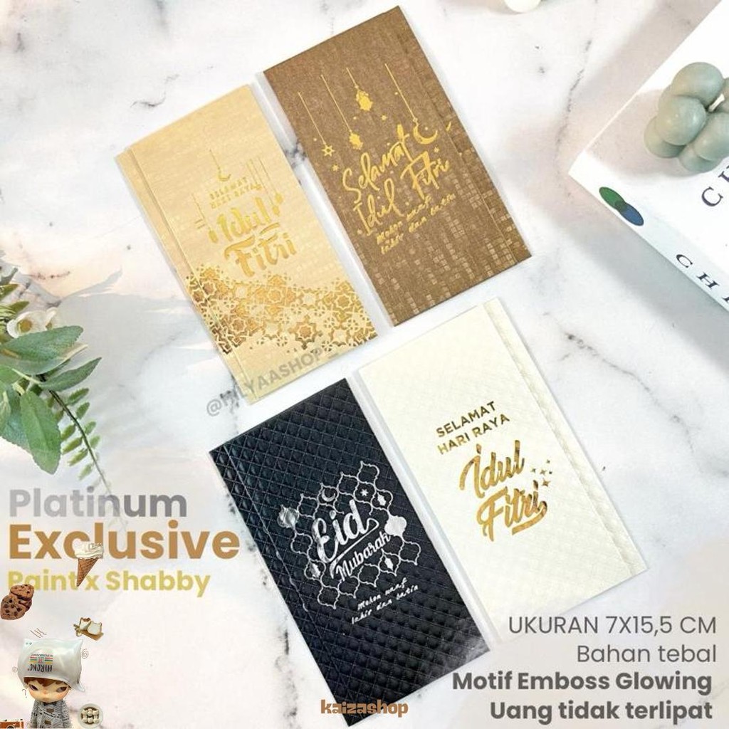 

[Platinum Exclusive] Isi 8 Pcs Full Emboss Premium / Amplop Lebaran Glossy Mewah Premium Murah Murah