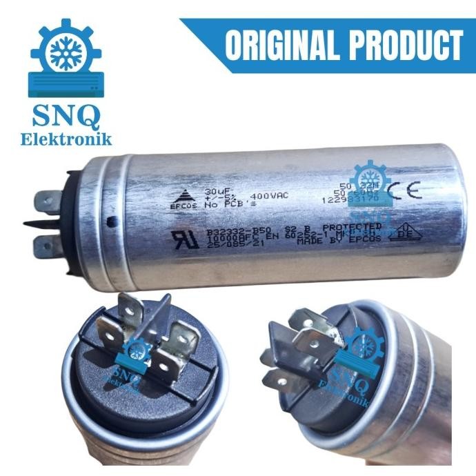 Capasitor EPCOS 30uf 400VAC / Kapasitor AC 30 uf (mikro) Epcos 400 VAC