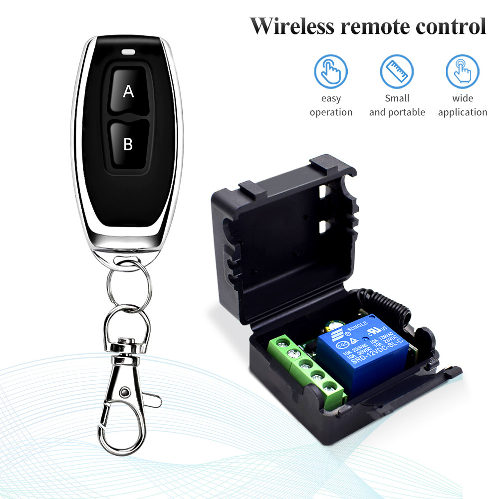 RAW 433 Mhz Wireless Remote Control Switch DC 12V RF Transmitter  Receiver 10A 1CH Relay Receiver Mo