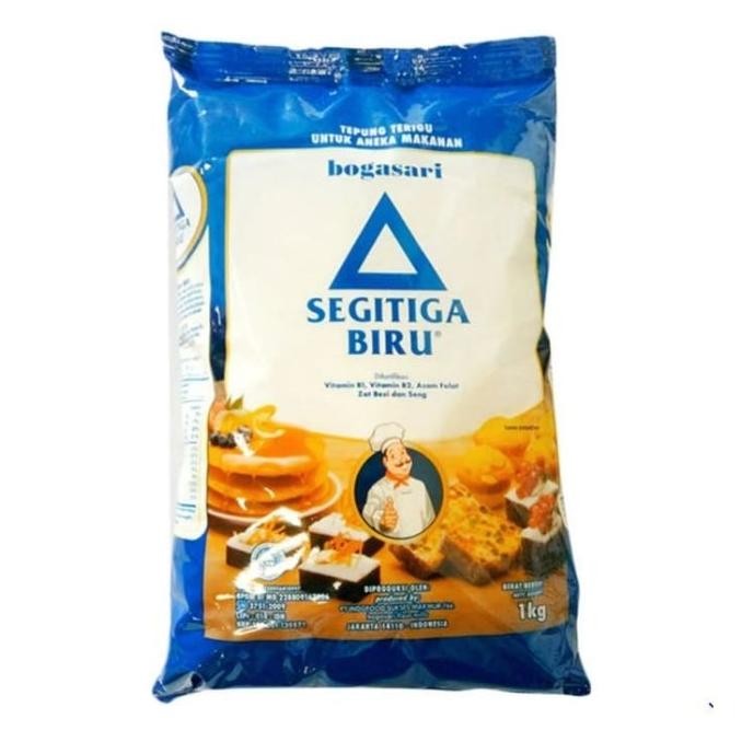 

&<&<&<&] Tepung terigu segitiga biru bogasari 1kg / tepung serbaguna flour