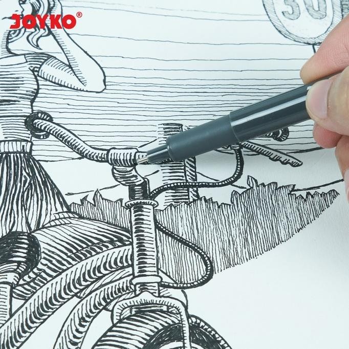 

Joyko Drawing Pen SET Calligraphy / Spidol Pena Gambar 6pcs DP-298S
