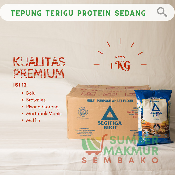

TEPUNG TERIGU SEGITIGA PREMIUM DUS 1 KG