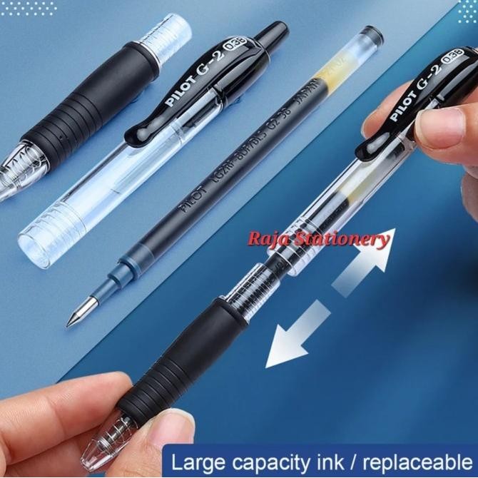 

PILOT PEN G2 0.5 0.7 GEL CLICKER PEN PILOT G2 HITAM BIRU CETEK [12PCS]