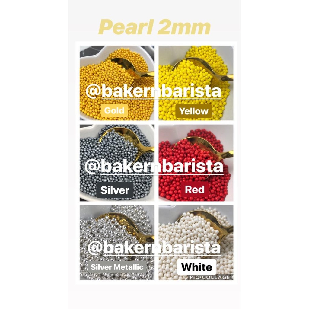 

=+=+=+] Sprinkles mutiara / pearl 2mm / hiasan kue mutiara manik manik