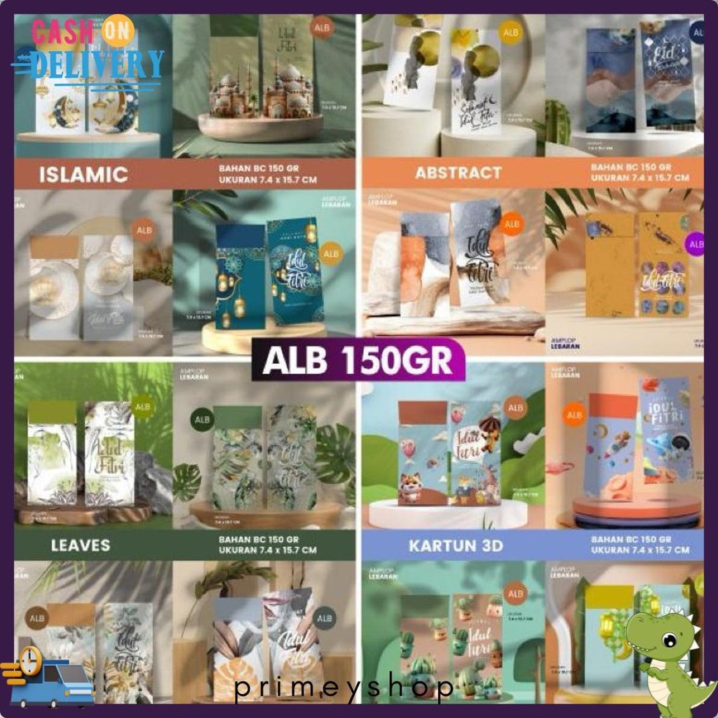 

Amplop Lebaran Murah (Isi 100Pcs) | Bahan Aster 150Gr | Isi 4 Desain (Sesuai Tema) | Grosir Amplop Flash Sale! Diskon Hingga 70%