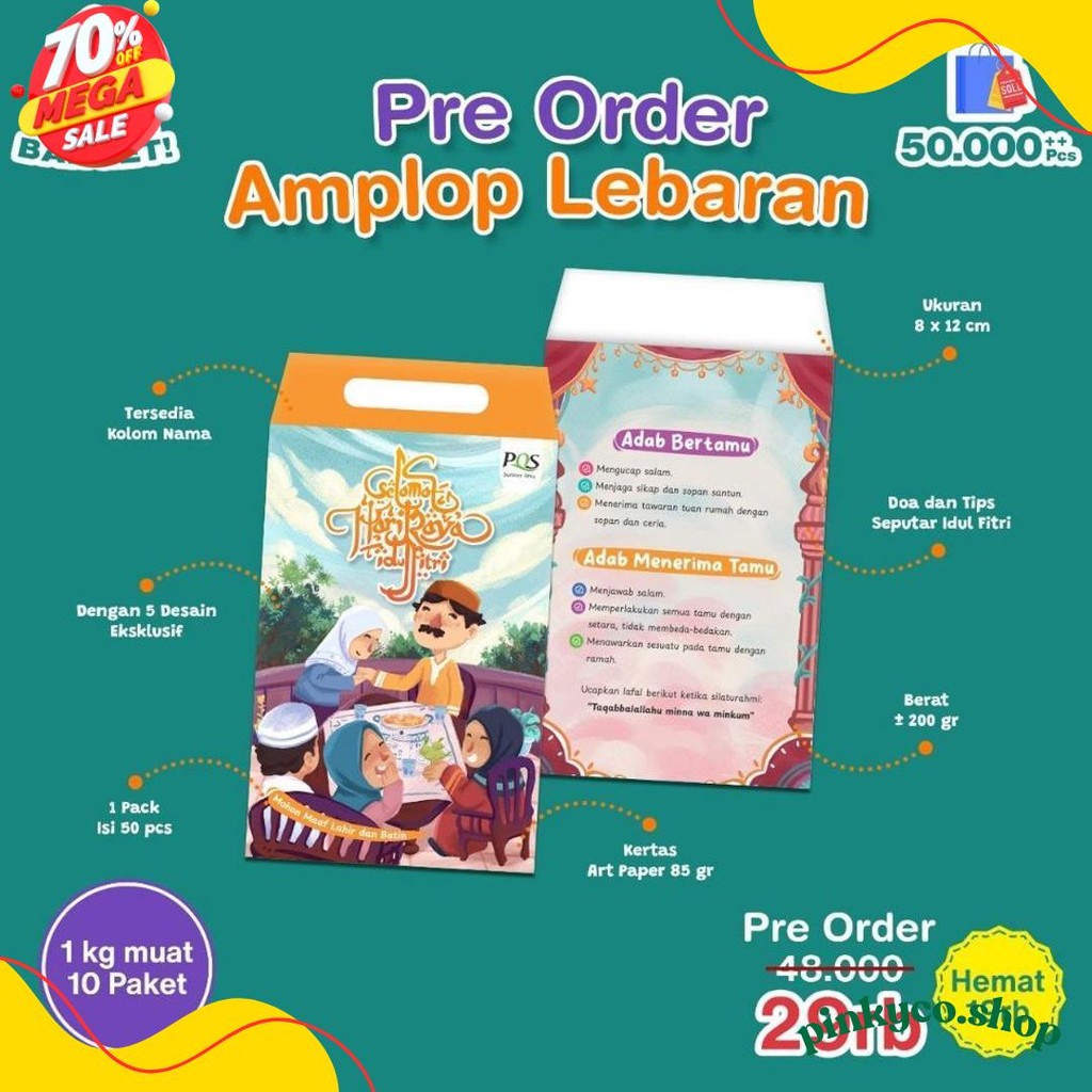 

Amplop Lebaran 2025 - Isi 50Pcs [Pustaka Hulwah] Diskon