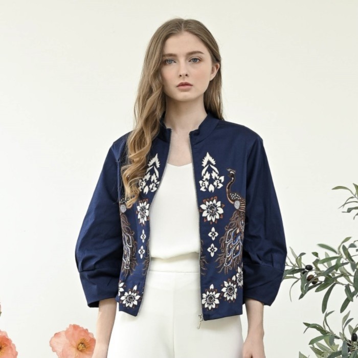 Bomber Jaket / Outer Batik Wanita / Baju Couple Keluarga - 135 JM