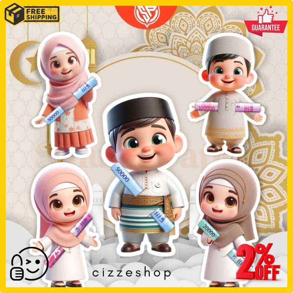 

10 Pack Amplop Lebaran Amplop Karakter Angpao Thr Amplop Surprise Lebaran 2025 Diskon Setengah Harga