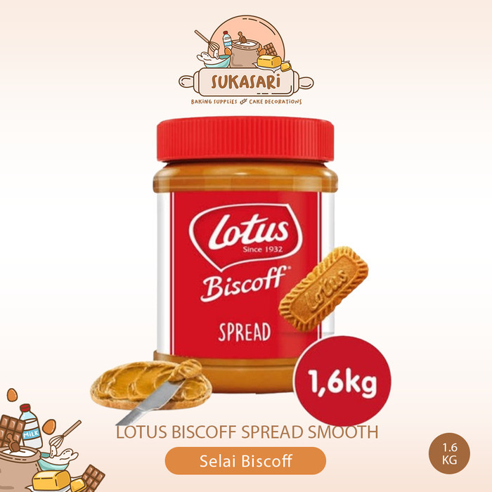 

Lotus Biscoff smooth 1.6kg spread filling selai jam Biscof 1,6 kg 1600gr