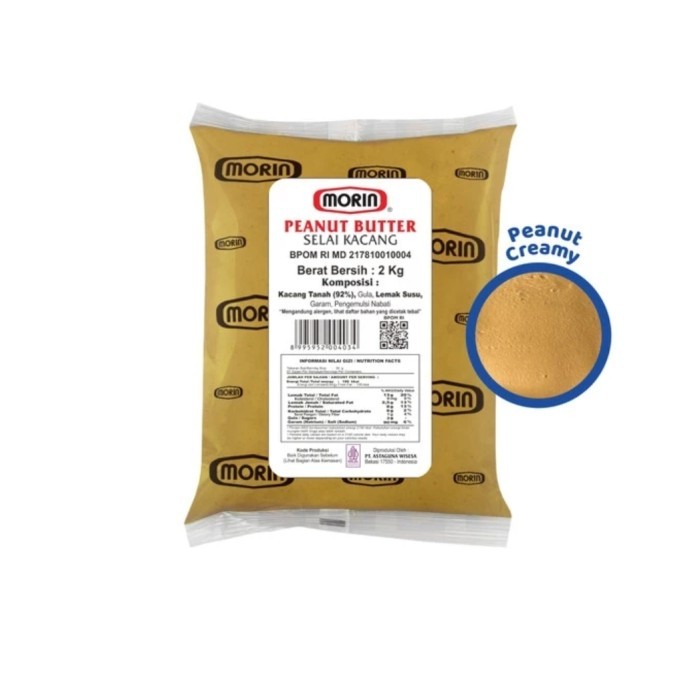 

Selai Kacang Morin Peanut Butter Creamy Halus 2kg Original