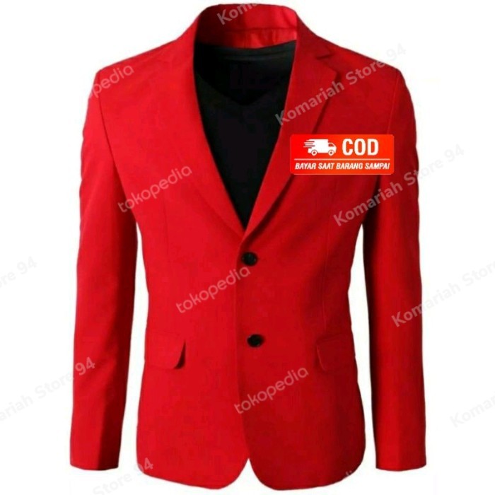 Jas - Jas pria merah - Jas merah cabe - blazer merah