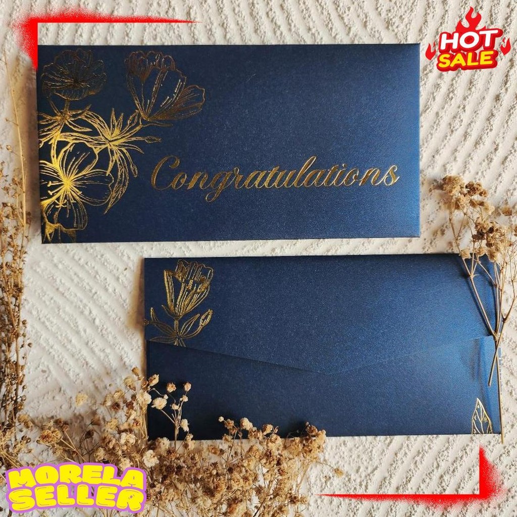 

Amplop Uang Horizontal Besar 9.5X18.5Cm Happy Wedding Congratulations / Angpao Selamat Bahan Fancy Jasmine / Angpau Wedding / Angpau Congratulations (Isi 10 Pcs) Flash Sale! Diskon Hingga 70%