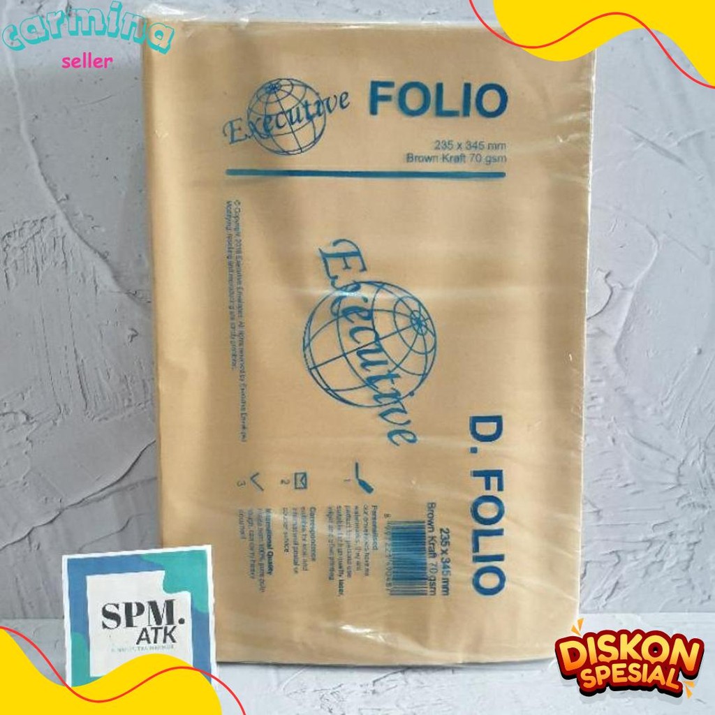 

( 100 Pcs ) Amplop Coklat Folio Executive Khusus Instant/Sameday Diskon Setengah Harga