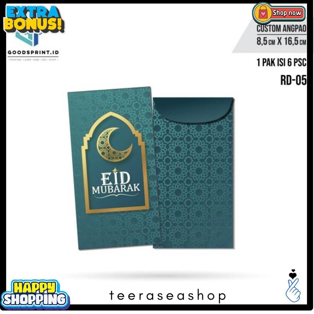 

Amplop Thr Lebaran / Amplop Lebaran Idul Fitri Isi 6 Pcs / Amplop Ukuran 16X8 Cm Diskon