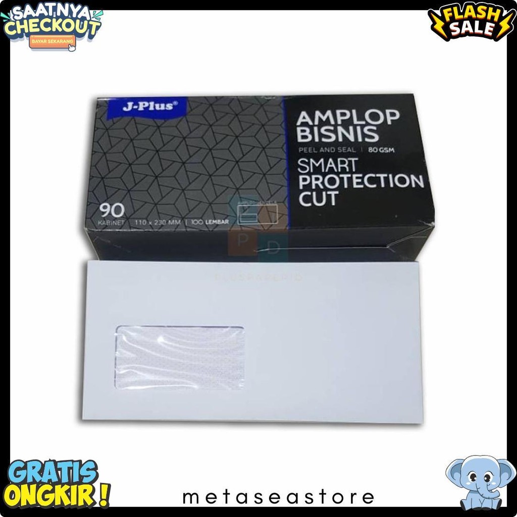 

Jplus - Amplop Putih Jendela Kiri No.90 Biru - Pack Diskon Setengah Harga
