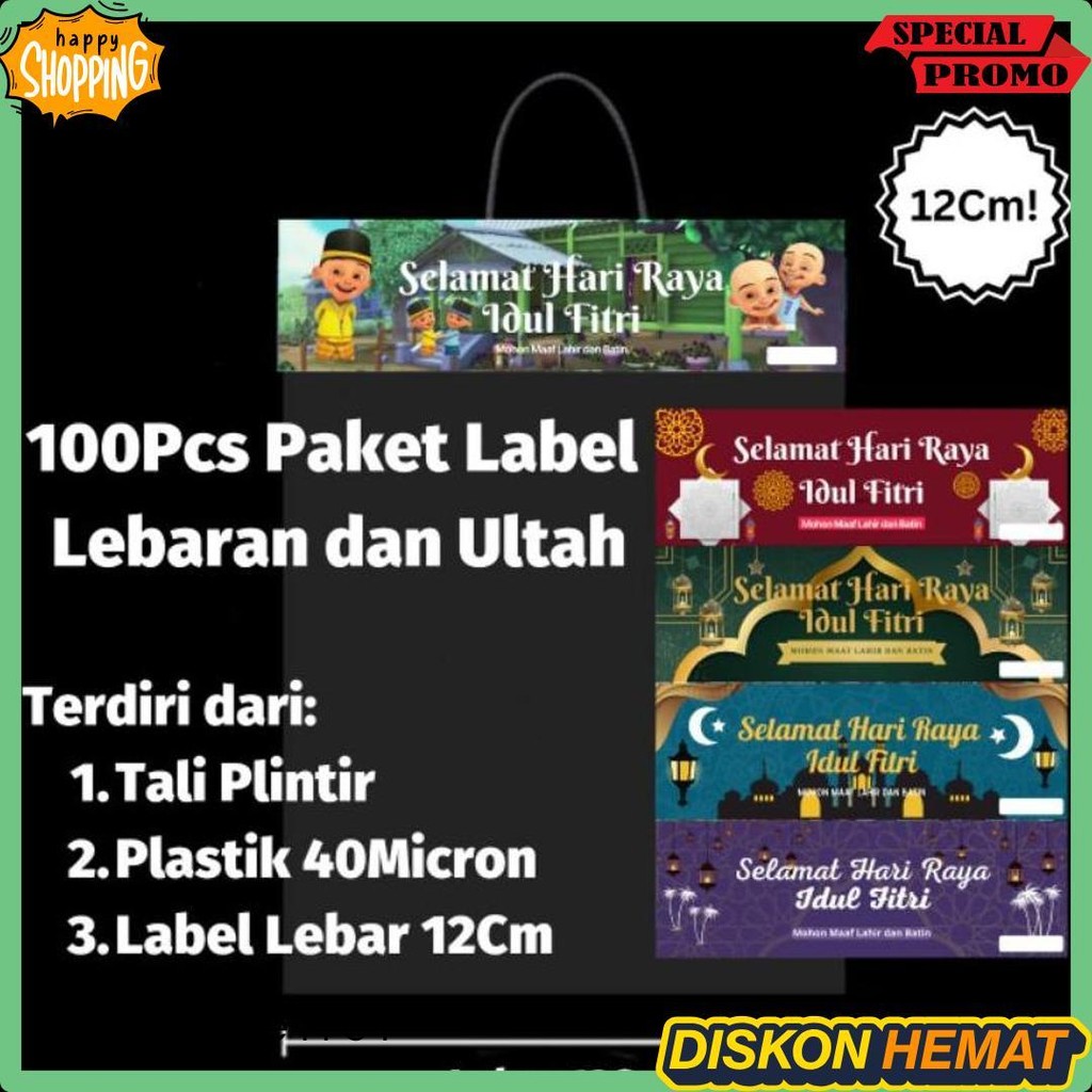 

[100Pasang] Plastik Label Ukuran 12Cm Ulang Tahun Dan Label Lebaran Plastik Idul Fitri Murah Peluang Bisnis Amplop Lebaran Terlengkap Dan Termurah