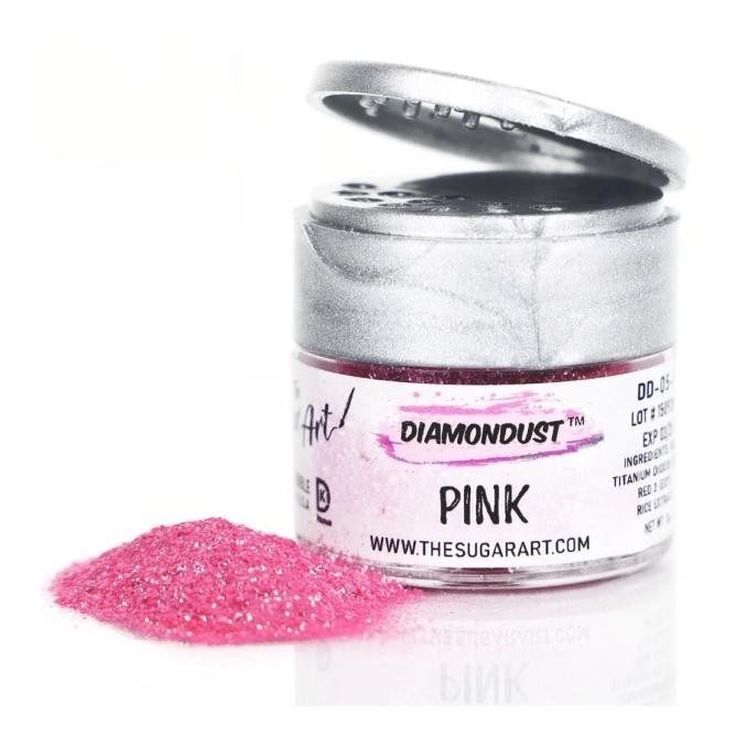 

@@@@] Pink Diamondust The Sugar Art Edible Glitter 3 Gram