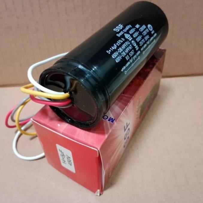 +%+%+%] KAPASITOR MESIN CUCI 2 TABUNG SHARP 14+5uf