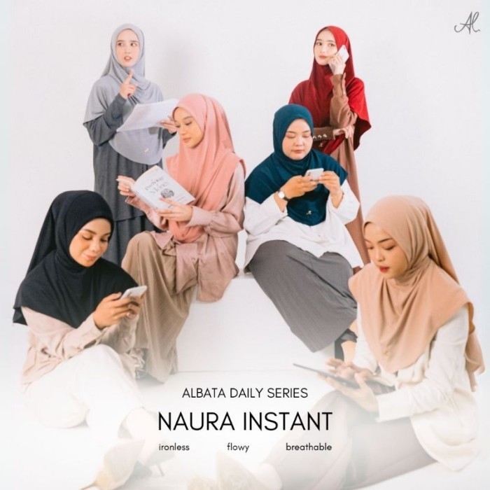 Naura Instant - Hijab Instant Jersey - Albata Hijab