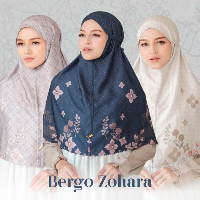 MYLADY HIJAB BERGO ZOHARA Panjang Muslim Instan Wanita Kerudung Syari