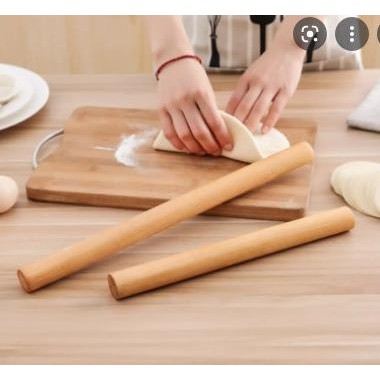 Open DS] Rolling Pin Kayu Roll Pin Wood Penggiling Adonan Kayu Gillingan Roti