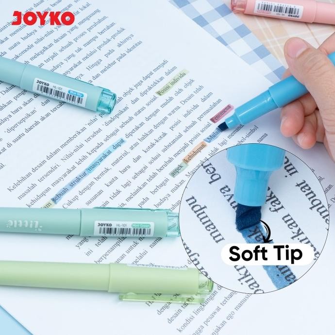 

Penanda Berwarna Highlighter Joyko HL-101 Soft Color Little