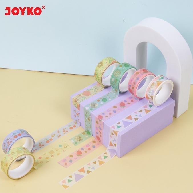 

Washi Tape Pita Perekat Selotip Kertas Warna Joyko WT-101~105