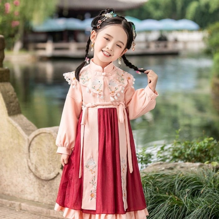 Cheongsam girl dress chinese new year traditional dress cheongsam flow