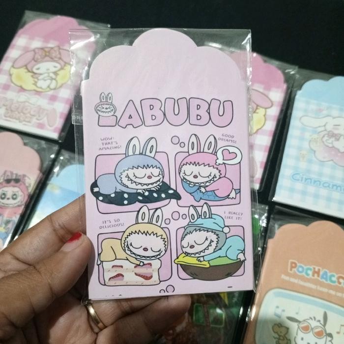 

Grosir grosir amplop grossy premium lebaran karakter (50pcs) ampau labubu unik 3d Elegan