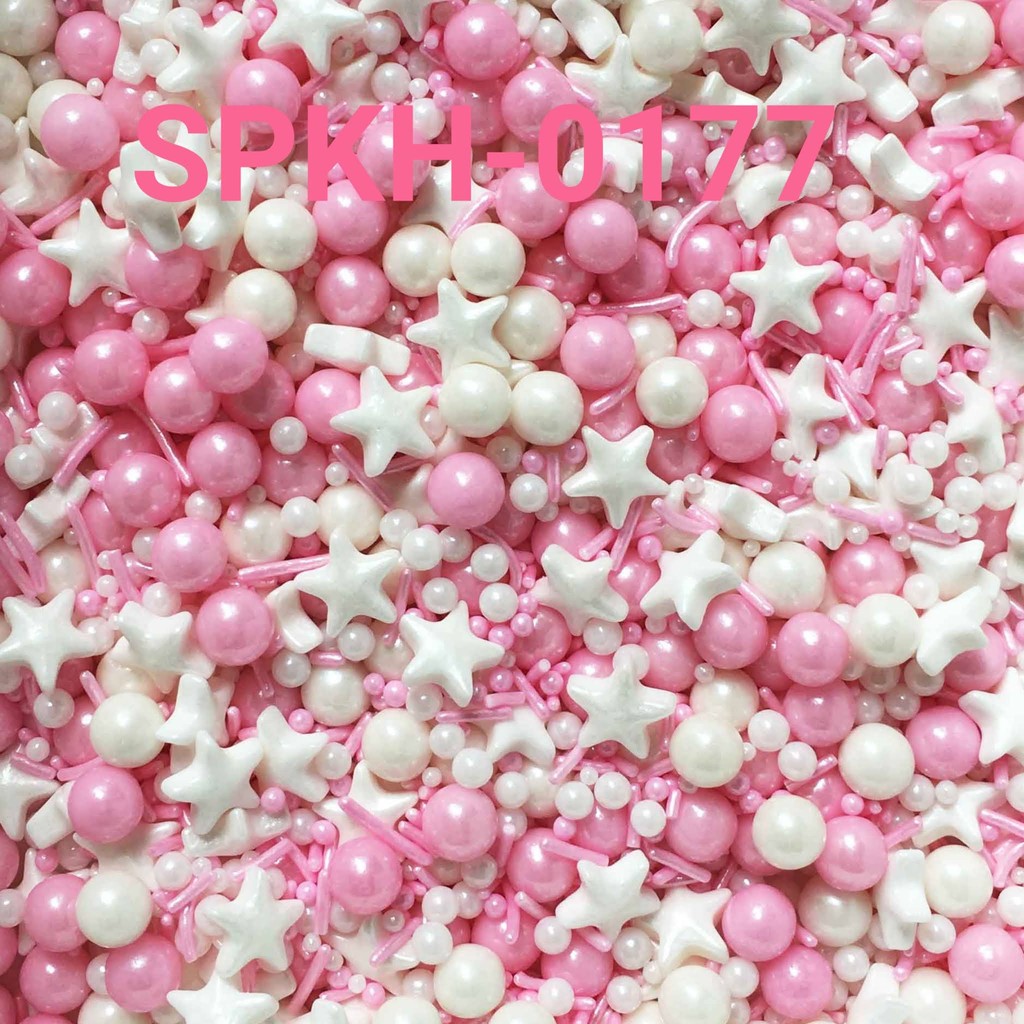 

SPKH-0177 Sprinkles sprinkle springkel 500gr mix pink putih (SPRINKLES)