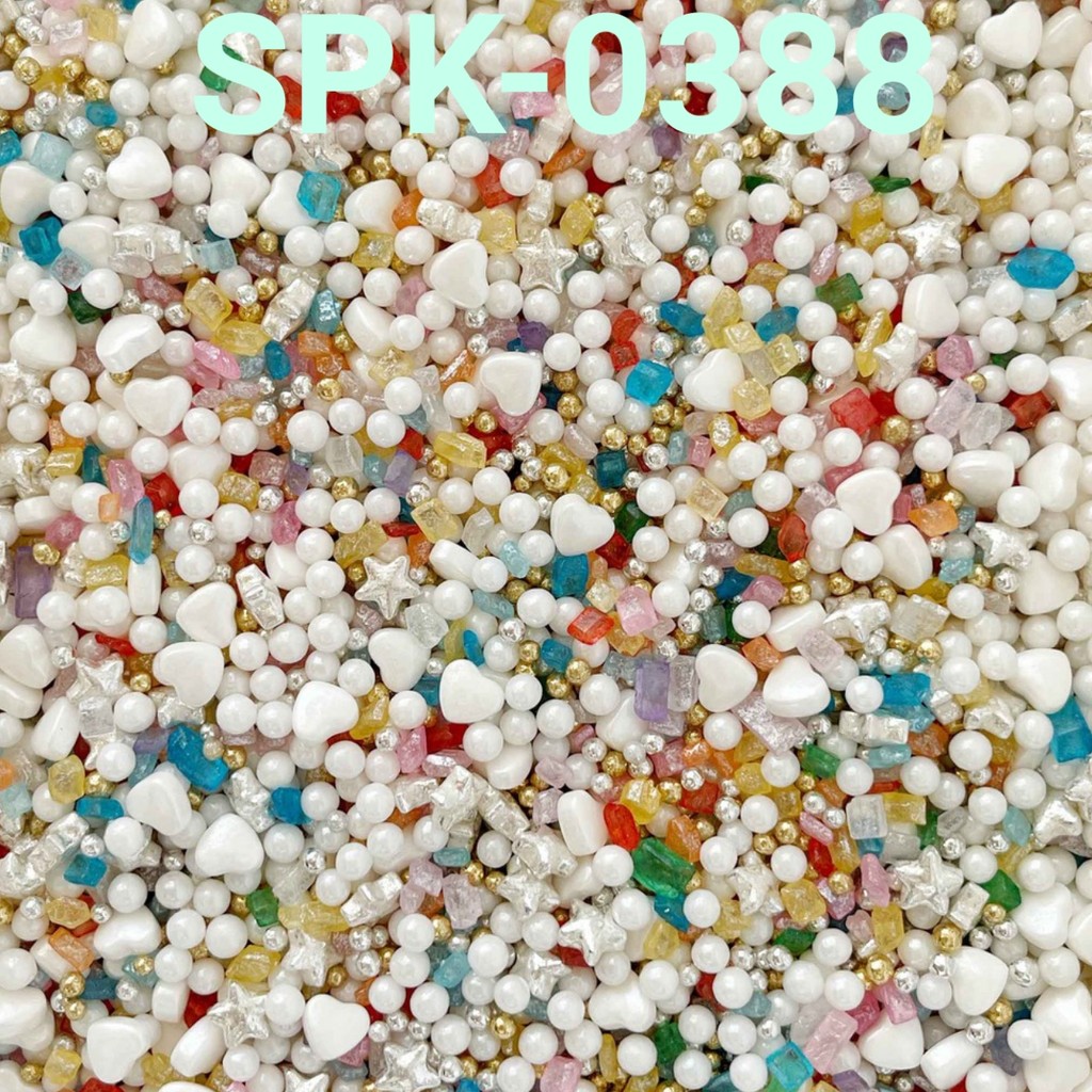 

SPK-0388 Sprinkle sprinkle sprinkel 1kg putih batu permata bintang (sprinkles)