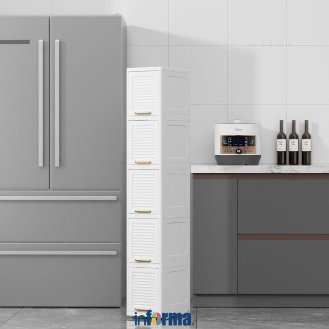Promo Informa Finny Laci Penyimpanan 5 Tingkat - Putih Laci Kabinet Serbaguna Cabinet Penyimpanan In