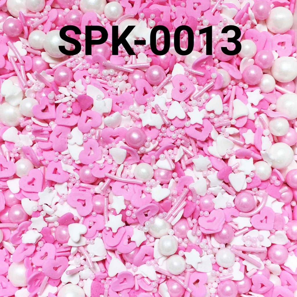 

SPK-0013 Sprinkles sprinkle sprinkel 1kg 1 kg mutiara meses pink putih (SPRINKLES)