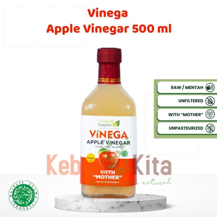 

VINEGA APPLE CIDER VINEGAR 500ML WITH THE MOTHER ( BOTOL KACA )