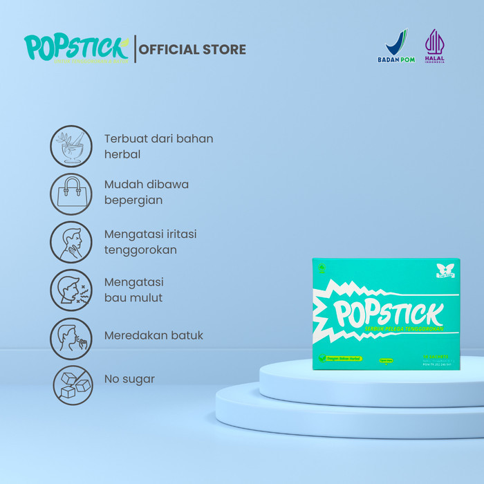 

POPSTICK HERBAL SERBUK BATUK DAN TENGGOROKAN (10 SACHET) - 4 BOX