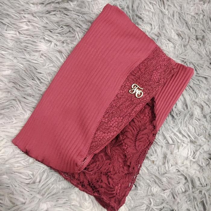 Promo Dewisa Shop- Hijab Farida Standar Soft Pad Renda Bruklat Ori Fo Hijab Dewasa Muslim Kerudung