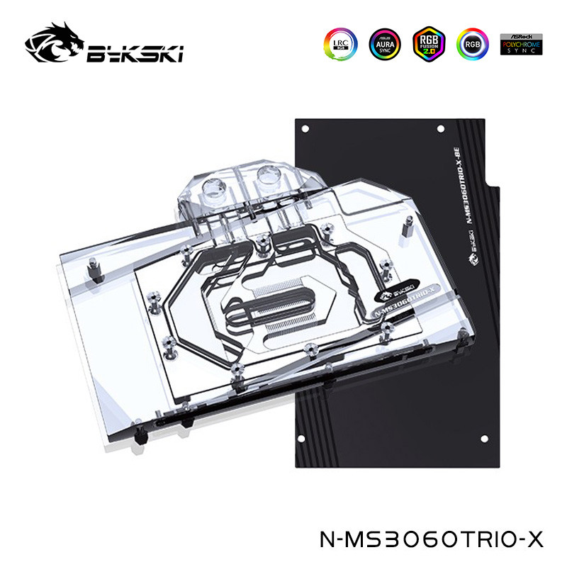 HSL GPU Water Block For MSI Geforce RTX 3060,3050 GAMING X TRIO 2X Full Cover,Video Card Cooling Coo