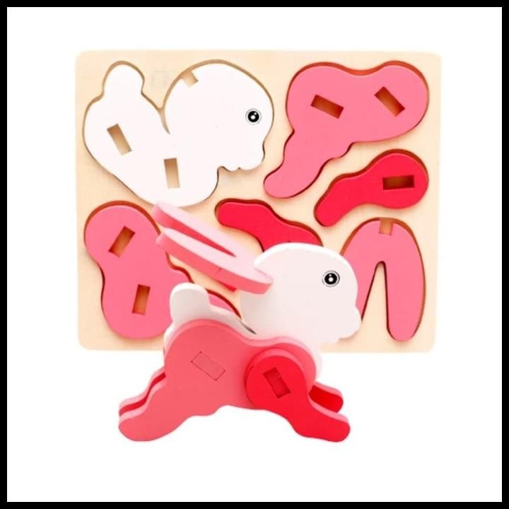 Maianan Edukasi Anak Diy Puzzle 3D Animal ~ Puzzle Rakit Hewan