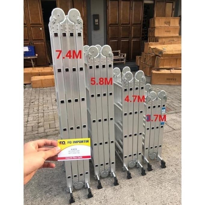 Tangga Multifungsi 3.7 Meter Tangga Lipat Tangga Alumunium AMG