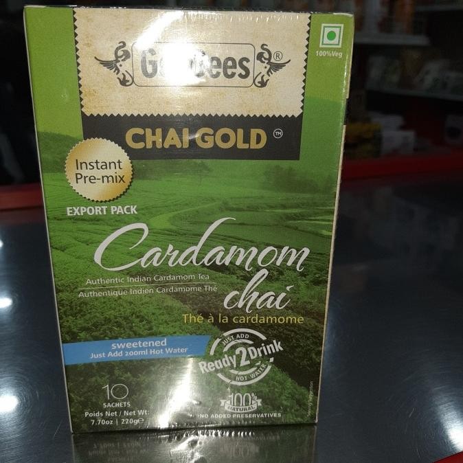 

yang dicari] geebees chai gold cardamon sweetened 220 gm