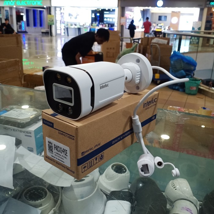 Ip Camera Edge Interluc Ip40X+Poe Asli 4Mp Cctv Outdoor / Indoor Nvr