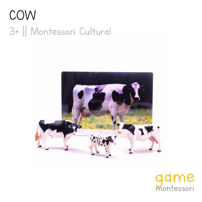 TERLARIS Montessori Cultural Farm Animal Cow