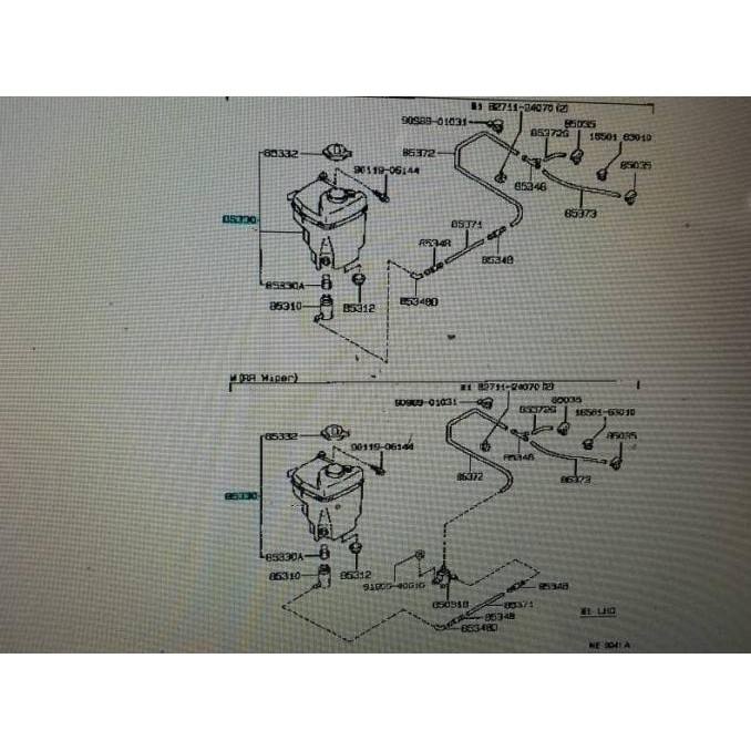 Tabung Air Wiper Corolla Twincam-Twincam Gti Original Original Dan Terlaris