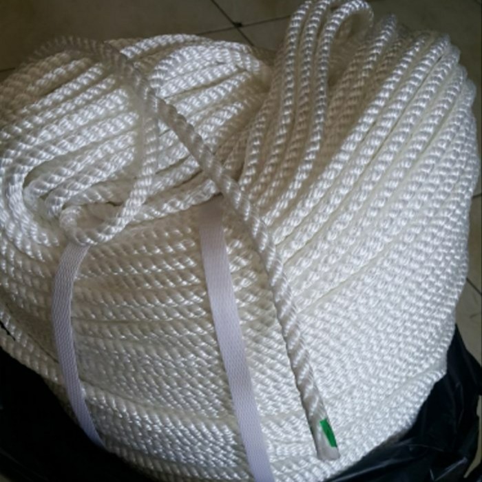 Tali tambang nilon / Nilon putih 6mm harga per roll murah