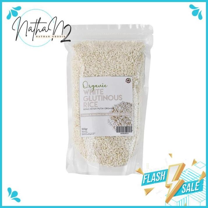 

ORGANIC WHITE GLUTINOUS RICE/BERAS KETAN PUTIH 500 GR BY NATHAN'S GROSIR BERKUALIAS !!!!