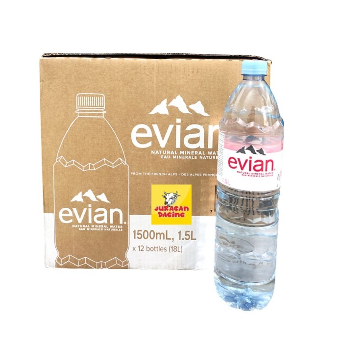 

Terbaru Evian Natural Mineral Water 1.5L 1 Karton Original Made In France Best Seller